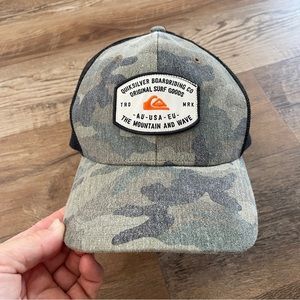 Quiksilver mens trucker camo mesh back hat